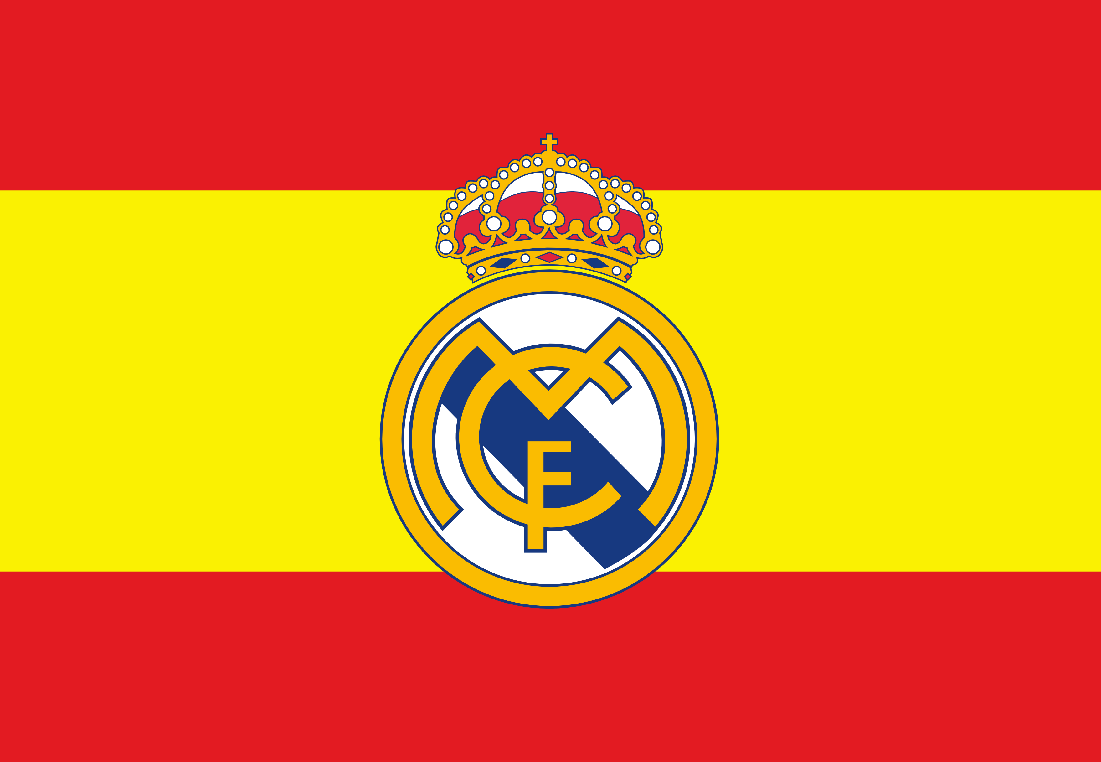 Bandera de Madrid con escudo del Real Madrid - Banderas y Soportes