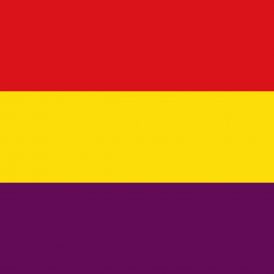 Bandera España mitad Monarquica mitad Republicana - Banderas y Soportes